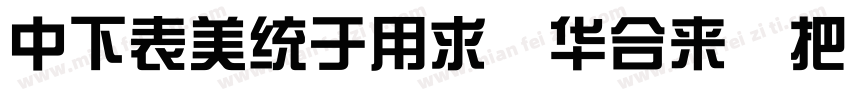 DFZongYi Std W9字体转换